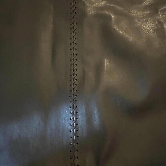 George Black pencil‎ skirt Faux Leather Size 10 With Braided Front, Slit In Back - Picture 7 of 7